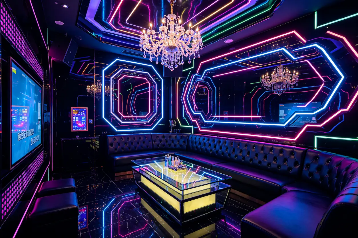 KTV room intelligent lighting system actual installation effect